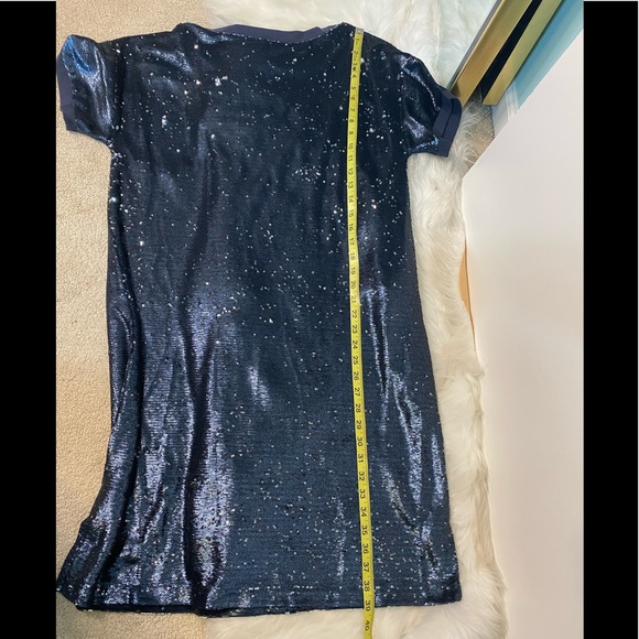 LAST CALL BEFORE DONATION: Anthropologie Moulinette Sours Navy Sequin Midi Dress - Picture 9 of 11
